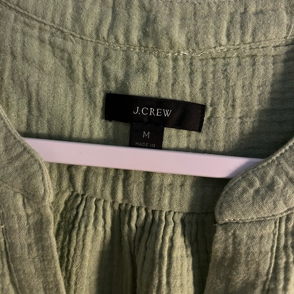 JCrew green linen tee - Picture 3 of 3